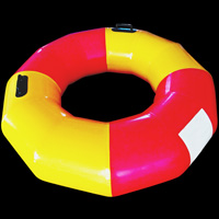 Red and yellow inflatable swim ringGW149