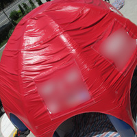 red inflatable dome tentGN090