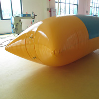 Yellow and blue inflatable springboardGW141