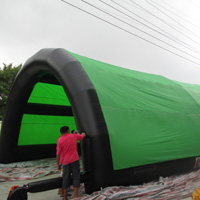 Green and black arch inflatable tentGN101