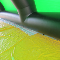 Green and black arch inflatable tentGN101