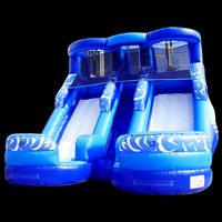 Blue Inflatable Double SlidesGI152