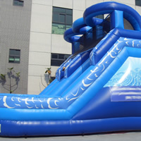 Blue Inflatable Double SlidesGI152