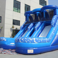 Blue Inflatable Double SlidesGI152