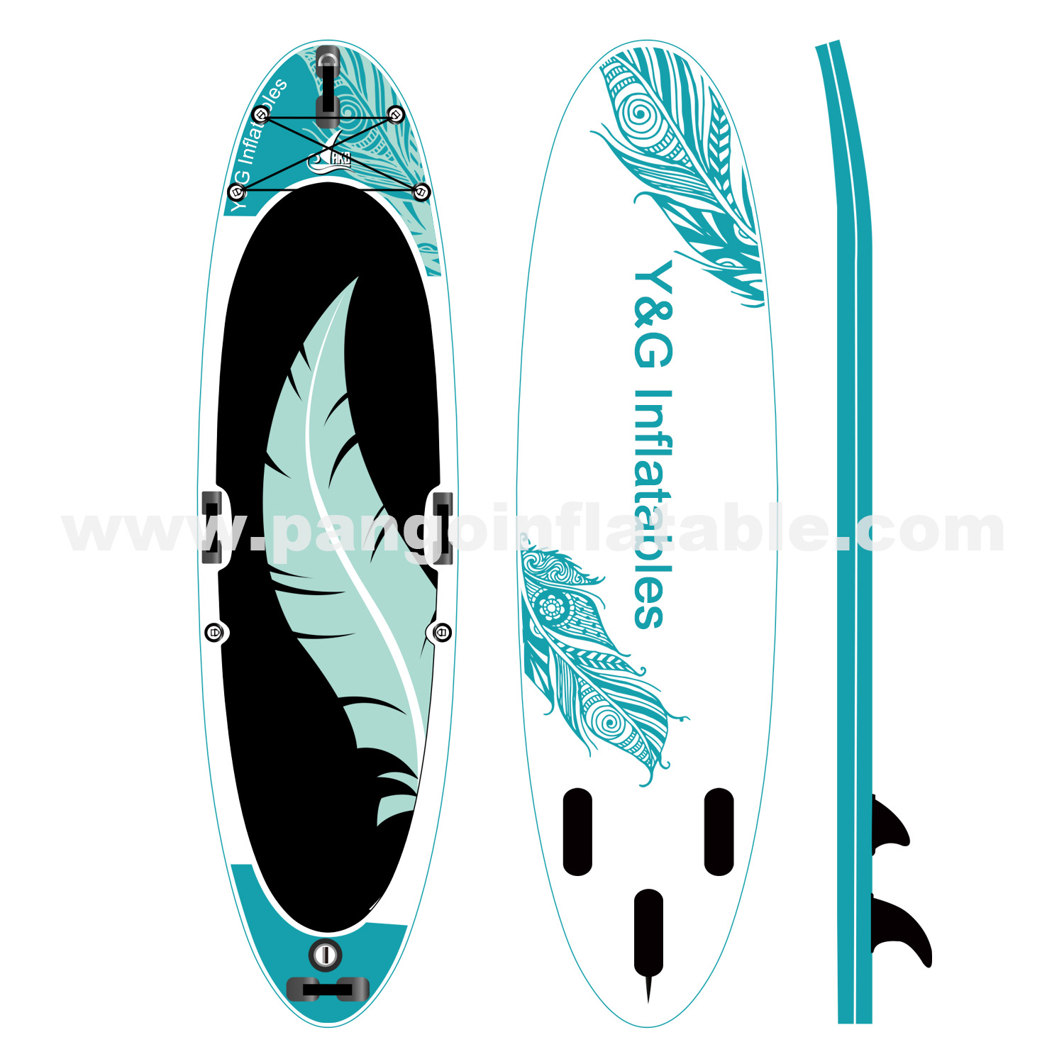 Cyan Flight Feathers Inflatable SupYG-023