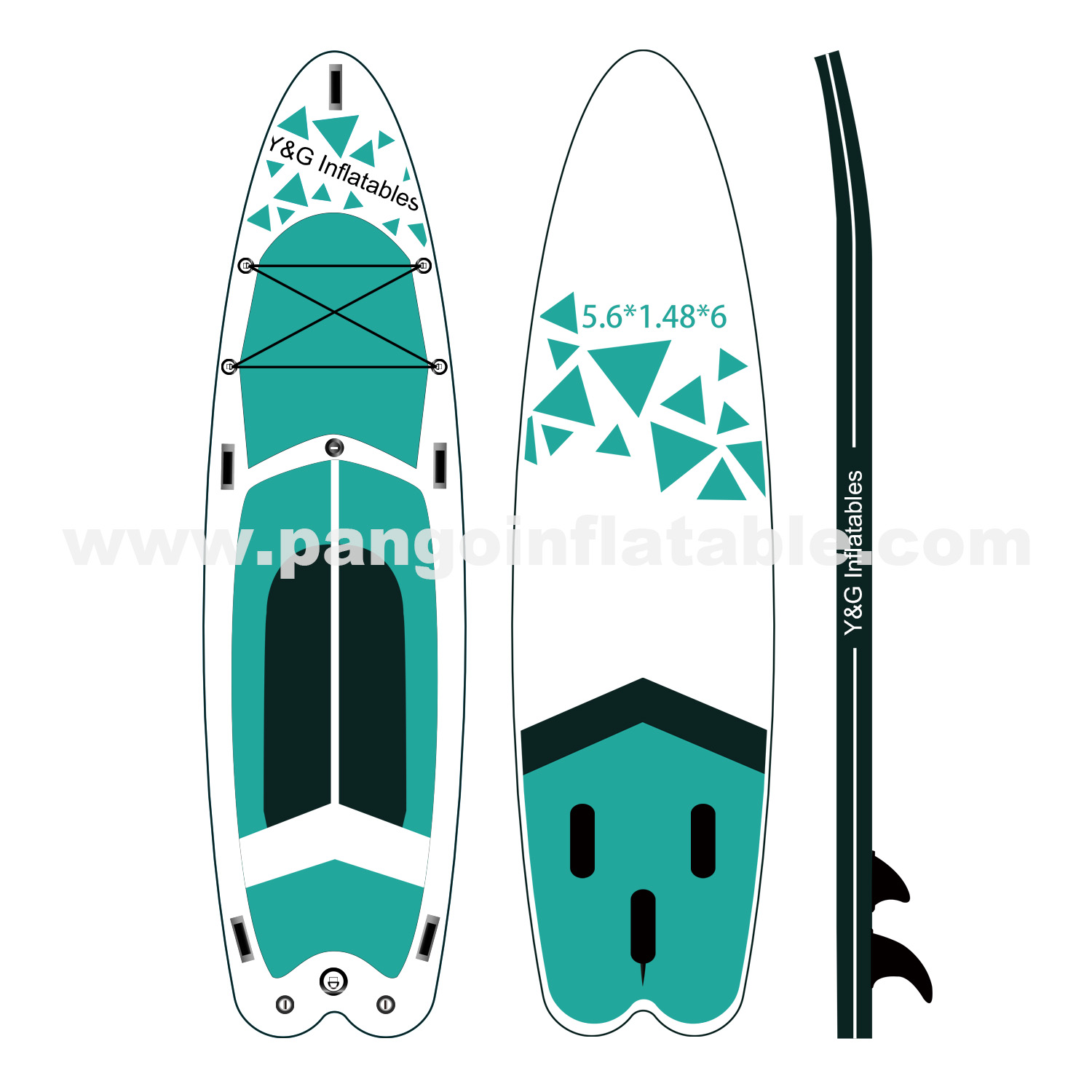 Green Graphics Inflatable Paddle BoardYG-025