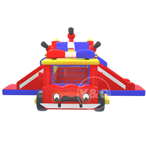 Fire truck bounce house slide comboxiao fang che -04