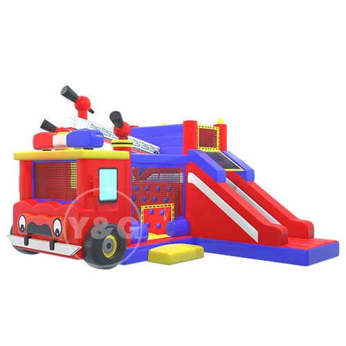 xiao fang che -04Fire truck bounce house slide combo Fire truck bounce house slide comboxiao fang che -04