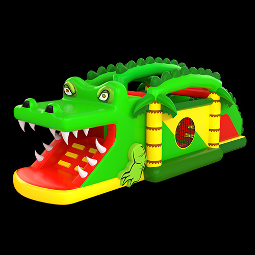 Crocodile Bouncy Castle With Slide02