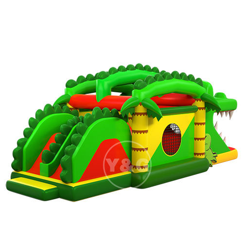 Crocodile Bouncy Castle With Slide02