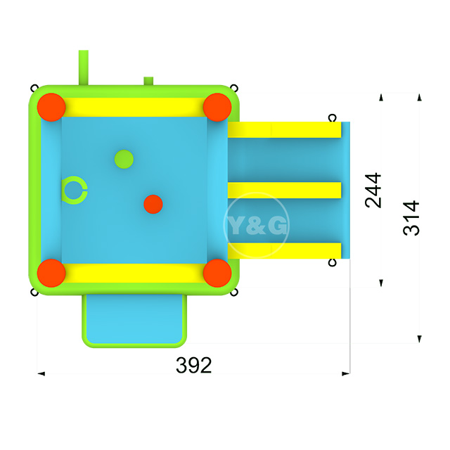 Small bouncy castle with double slideY21-D04