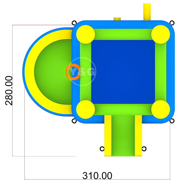 Mini bouncy castle with water poolY21-D05