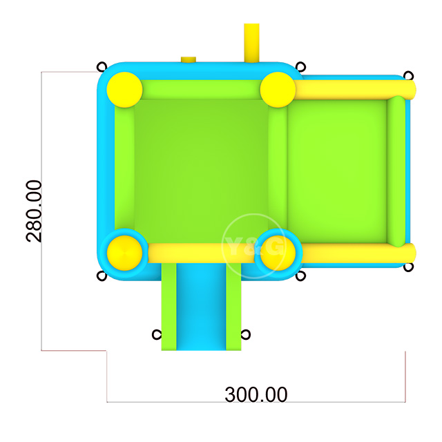 Colourful Bouncer castle with ball pitY21-D09