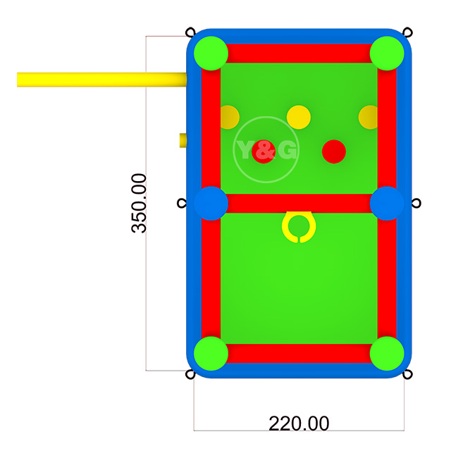 Jumping house with obstacles and hoopY21-D12