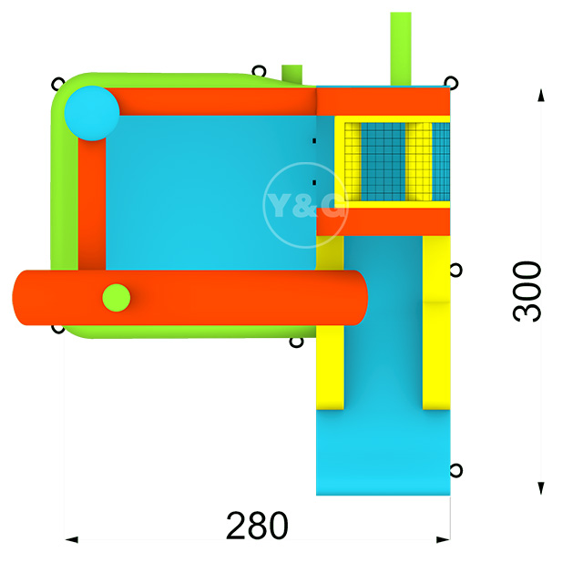 house bouncy castle with slideY21-D14