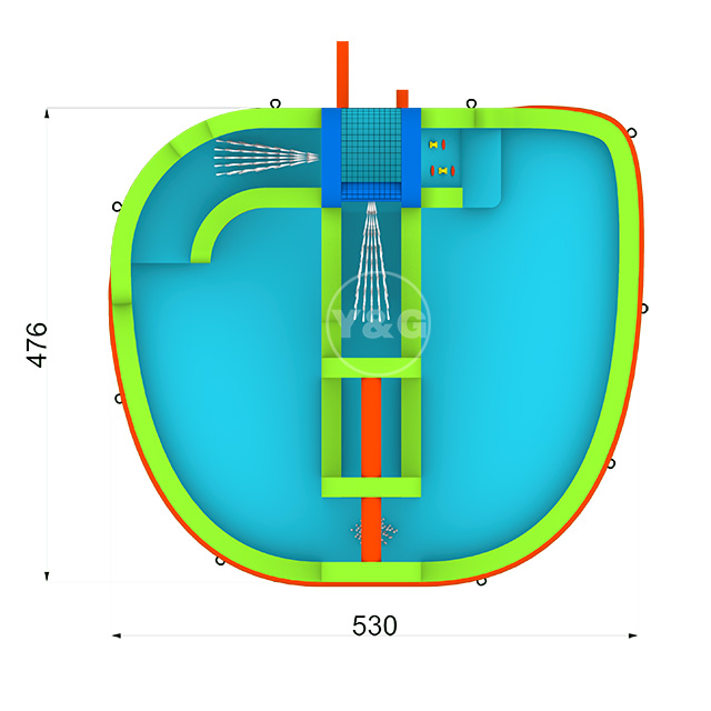 Huge inflatable waterslide splash poolY21-S03