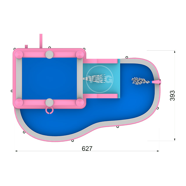 Pink waterpark combo slide for kidsY21-S10