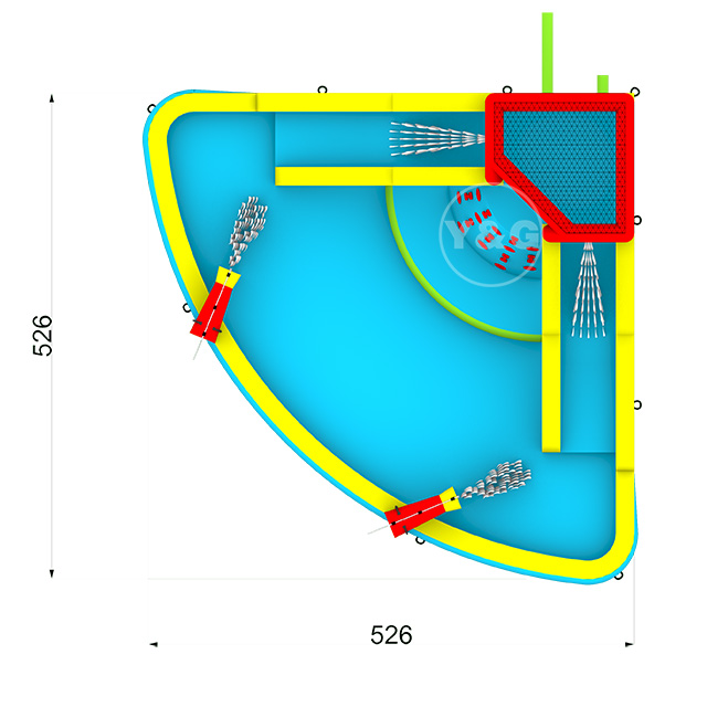 Waterpark Slide with climbwall for saleY21-S04