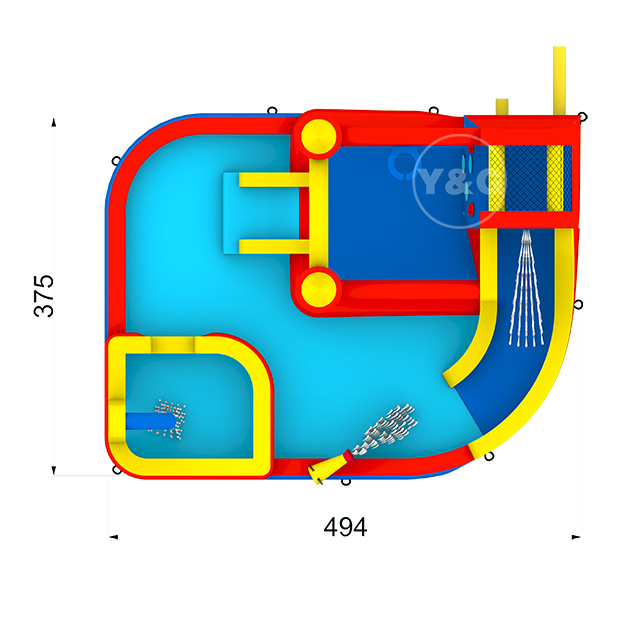 Rocket castle combo waterslide for saleY21-S05