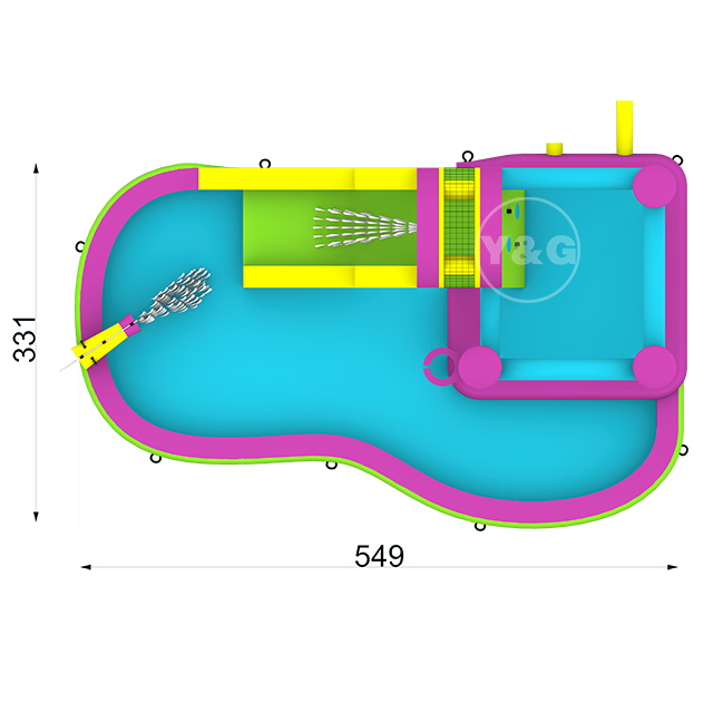 Waterpark combo slide and crab caveY21-S08