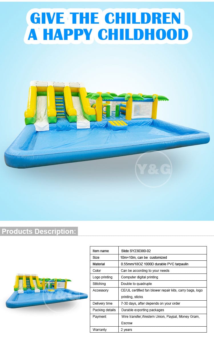 S23-17Nice Inflatable Water Slide with Pool Nice Inflatable Water Slide with PoolS23-17