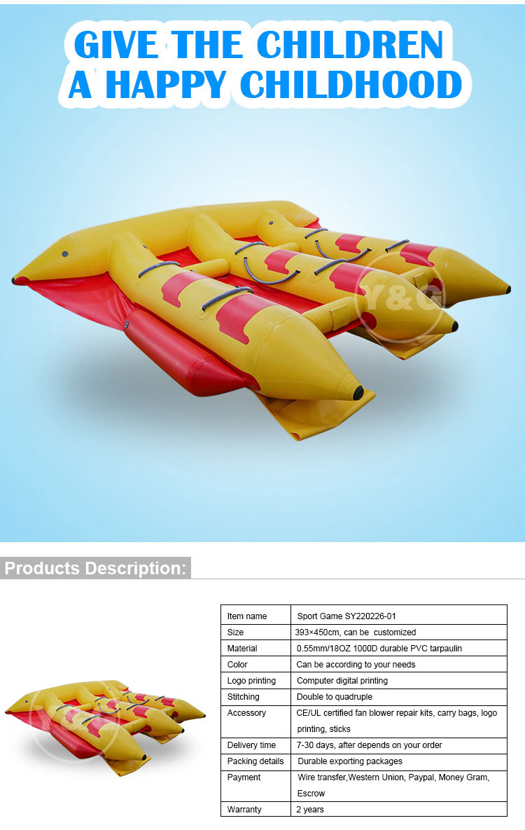 Yellow Inflatable Flying Fish Boat12