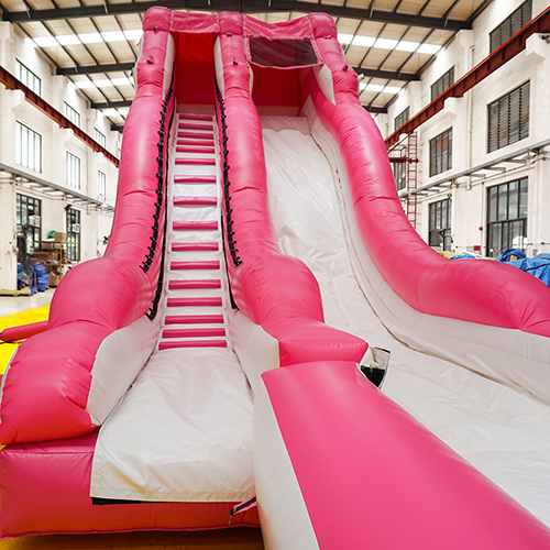 Hot sale pink inflatable water slideS23-15