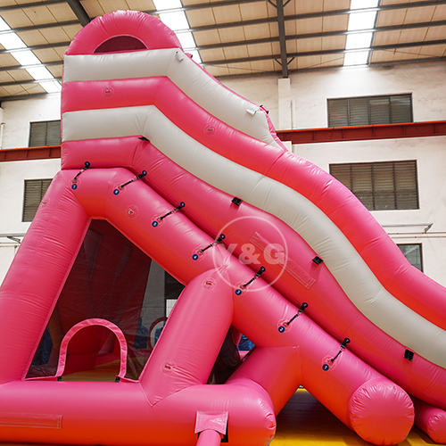 Hot sale pink inflatable water slideS23-15