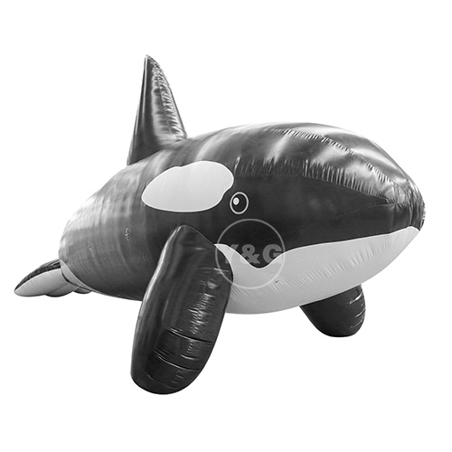 Inflatable black dolphin balloonGO068