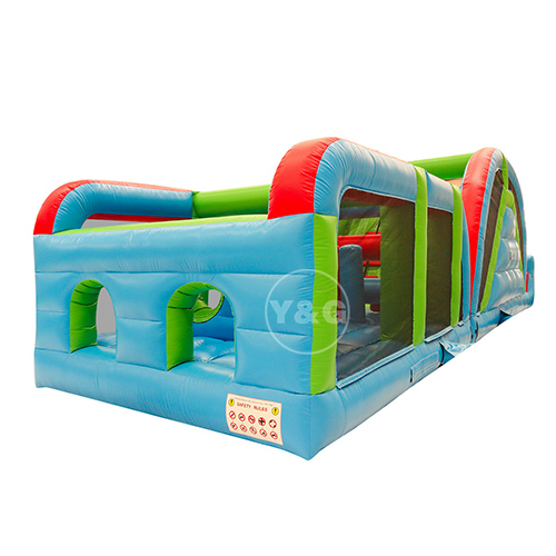 Inflatable light blue obstacle courseYGO66