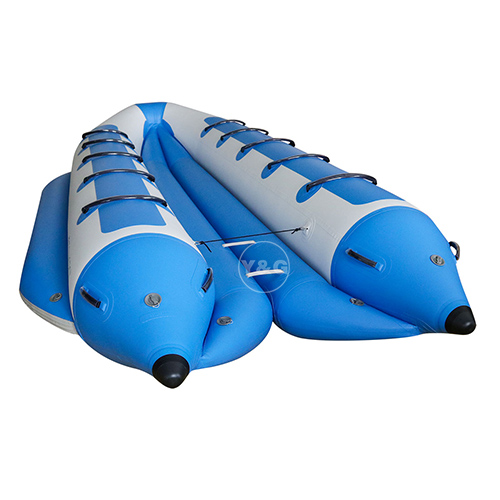 Inflatable ten seat blue banana boat09