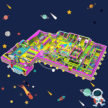 Space Jumping Fun Theme Inflatable Park YGIP-13